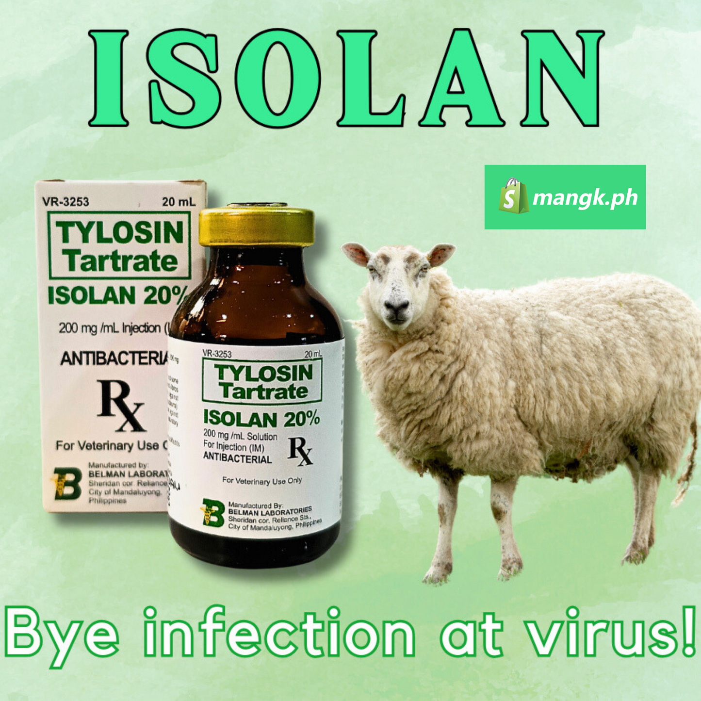 Belman ISOLAN for VETERINARY| Goats Sheep Cattle Dog Cats