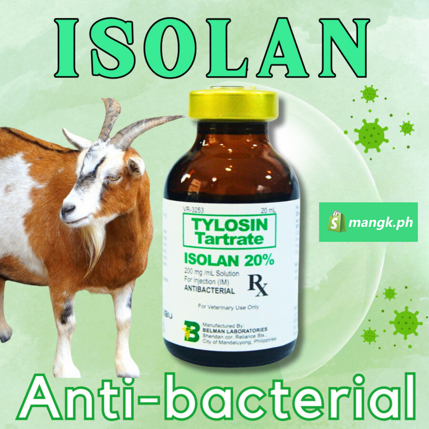 Belman ISOLAN for VETERINARY| Goats Sheep Cattle Dog Cats