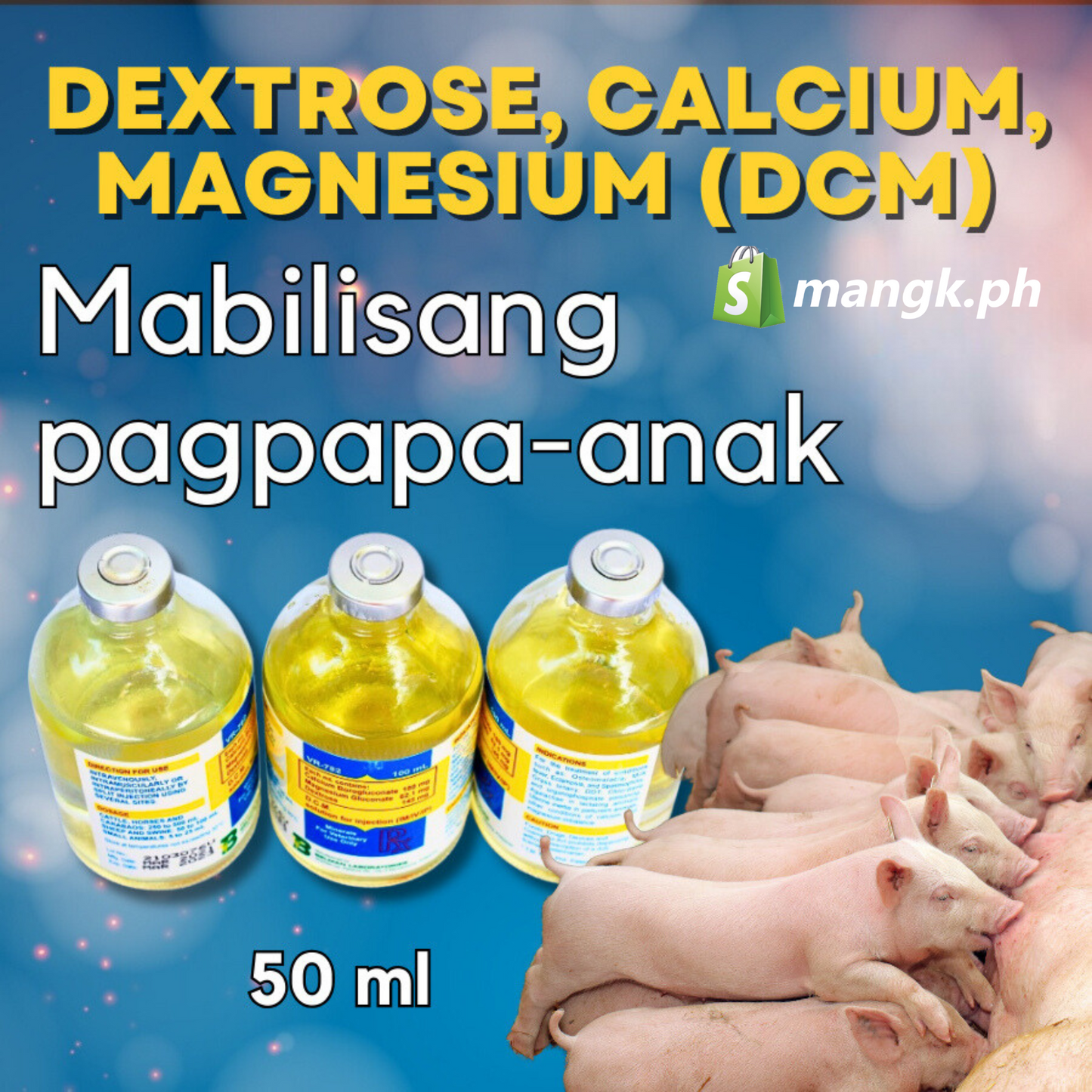 DCM 50 ml | Injectable BELMAN (Dextrose, Calcium, Magnesium) for ANIMALS ONLY