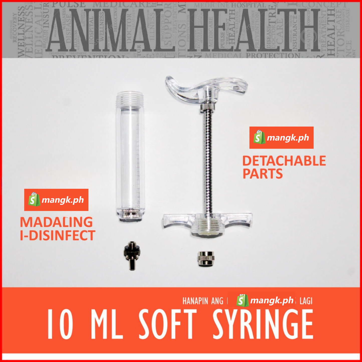 10mL FIBERGLASS SYRINGE| Reusable for GOATS/SHEEP/CATTLE and PIG