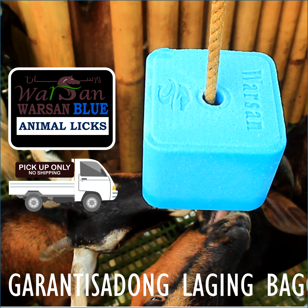 Authentic WARSAN BLUE 4.5kg Mineral Block Salt Lick| Immune Booster for Ruminants | FOR PICK UP ONLY